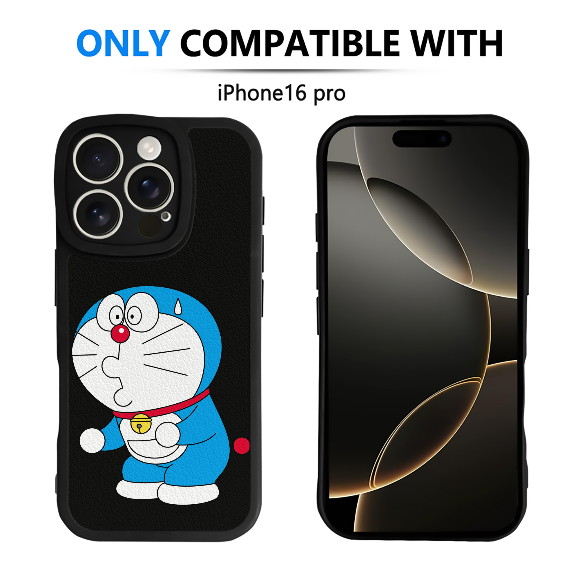 （画像用） ドラえもん Doraemon 【iPhone 16シリーズ対応】シリコンスマホケース（レザー調） 材質：シリコン